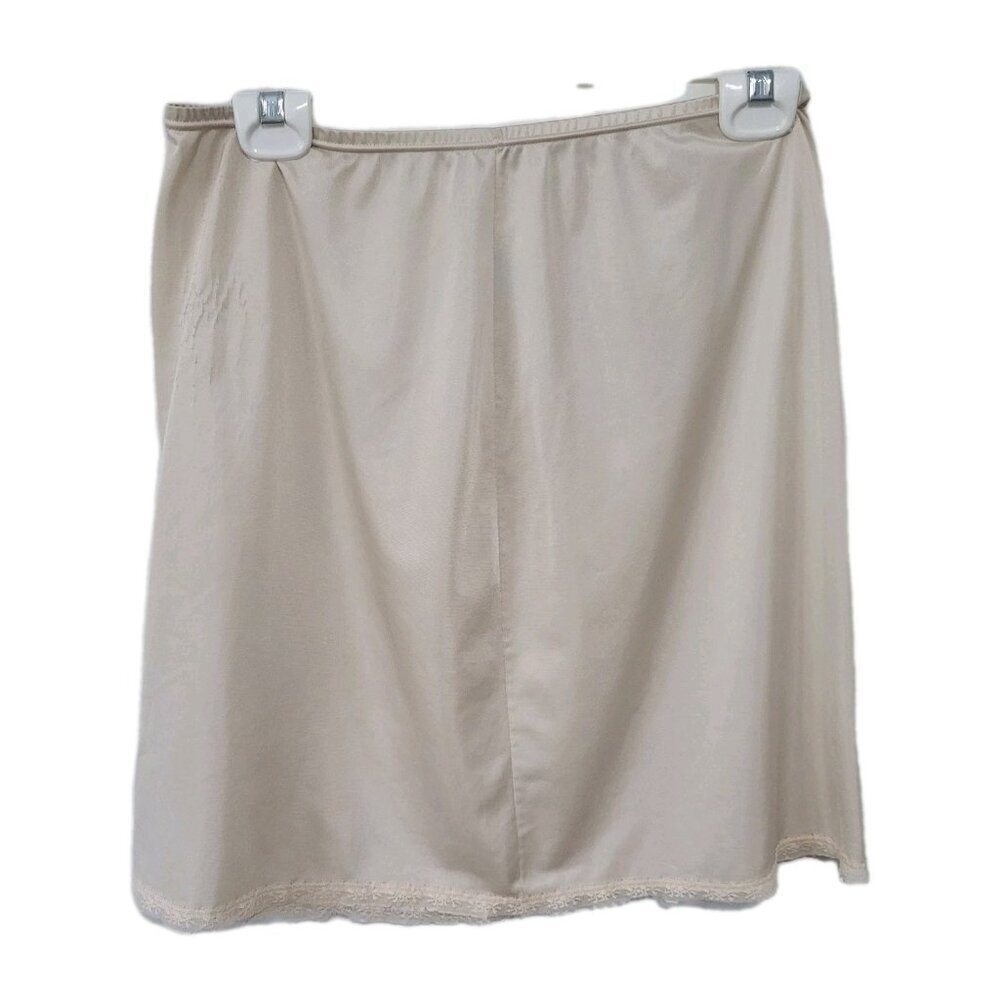 Lorraine Half Slip Medium Women's Ivory Skinny Lace Trim Distressed Satin Sexy